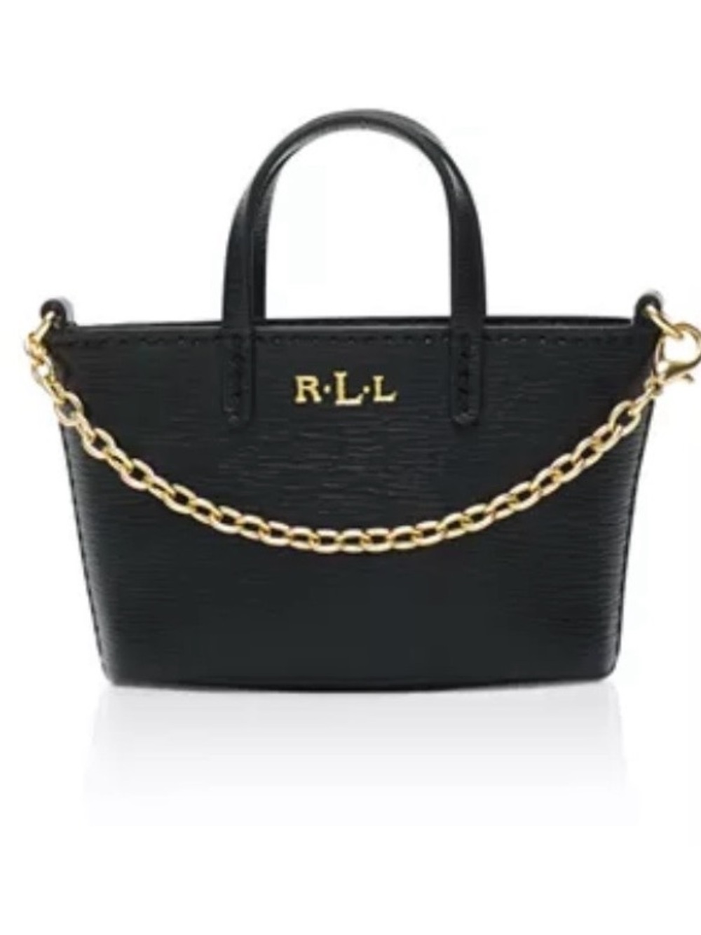 Lauren Ralph Lauren Newbury Mini Bag Charm & Keychain Black